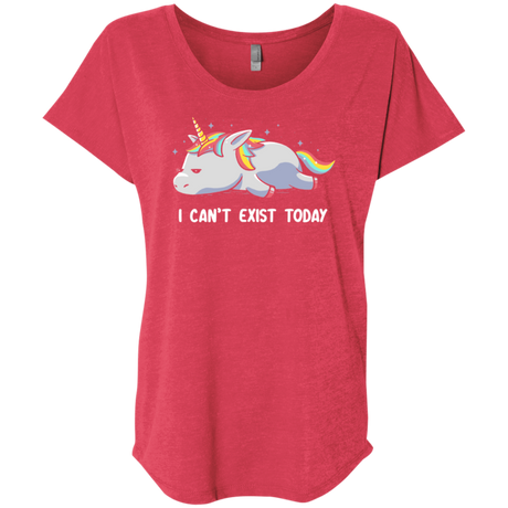 T-Shirts Vintage Red / X-Small I Can't Exist Today Triblend Dolman Sleeve