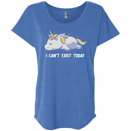 T-Shirts Vintage Royal / X-Small I Can't Exist Today Triblend Dolman Sleeve