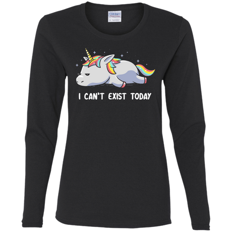 T-Shirts Black / S I Can't Exist Today Women's Long Sleeve T-Shirt