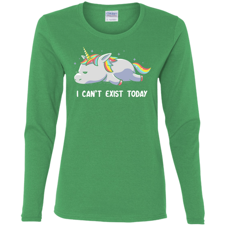 T-Shirts Irish Green / S I Can't Exist Today Women's Long Sleeve T-Shirt