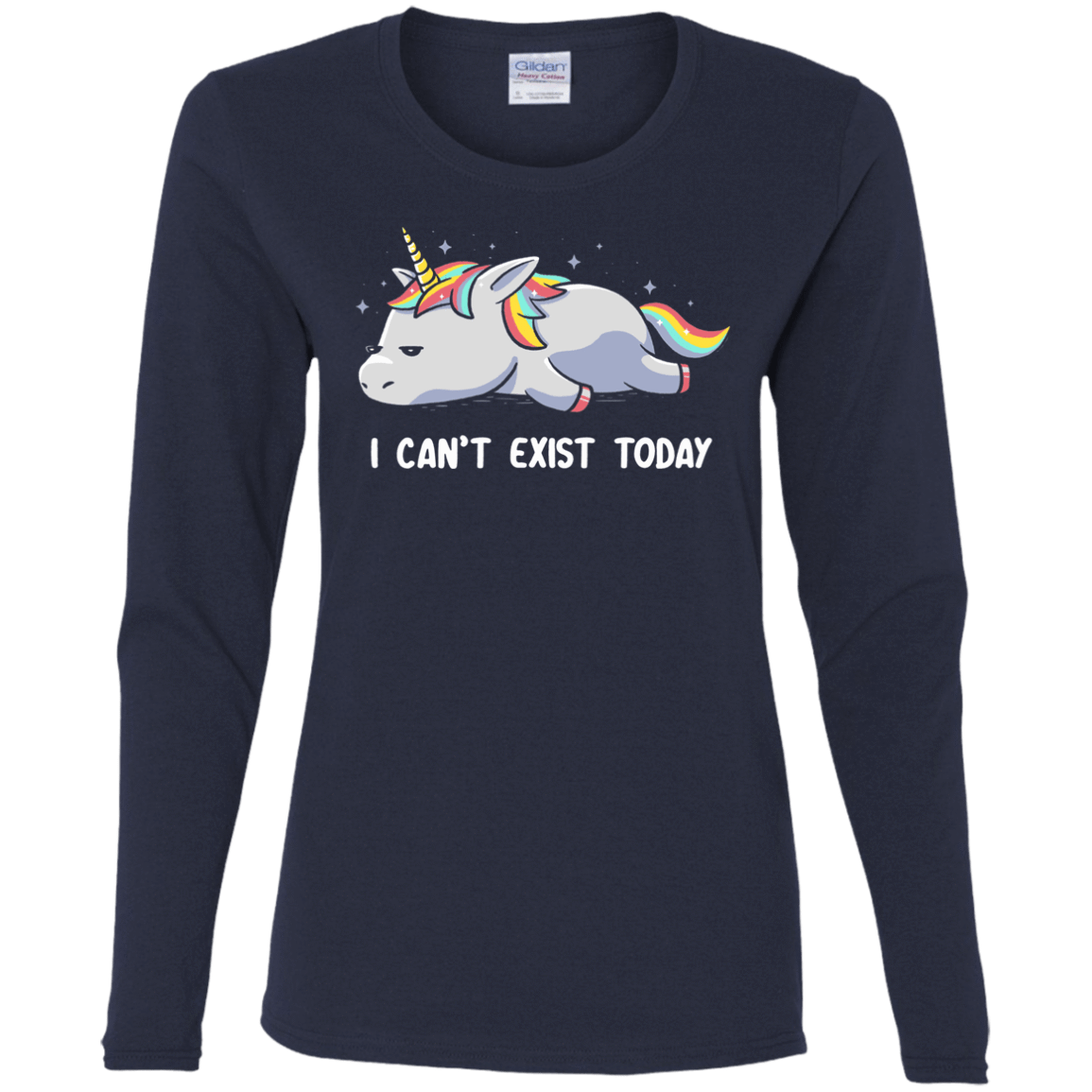 T-Shirts Navy / S I Can't Exist Today Women's Long Sleeve T-Shirt