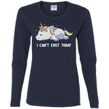 T-Shirts Navy / S I Can't Exist Today Women's Long Sleeve T-Shirt