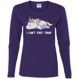 T-Shirts Purple / S I Can't Exist Today Women's Long Sleeve T-Shirt