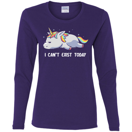 T-Shirts Purple / S I Can't Exist Today Women's Long Sleeve T-Shirt