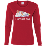 T-Shirts Red / S I Can't Exist Today Women's Long Sleeve T-Shirt