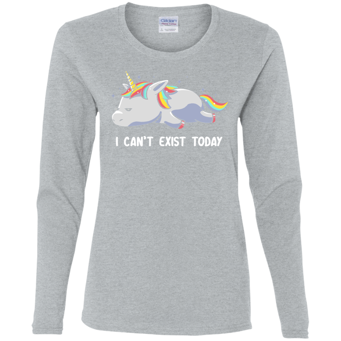 T-Shirts Sport Grey / S I Can't Exist Today Women's Long Sleeve T-Shirt