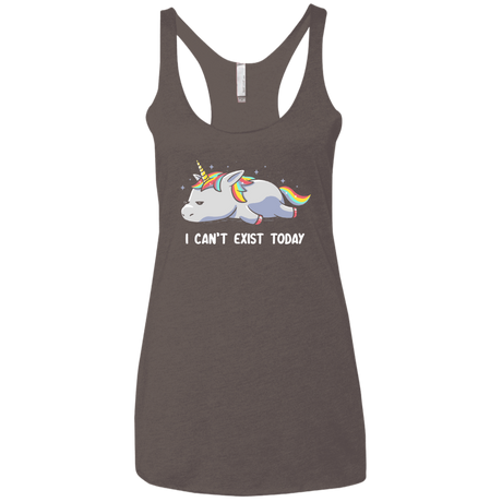 T-Shirts Macchiato / X-Small I Can't Exist Today Women's Triblend Racerback Tank