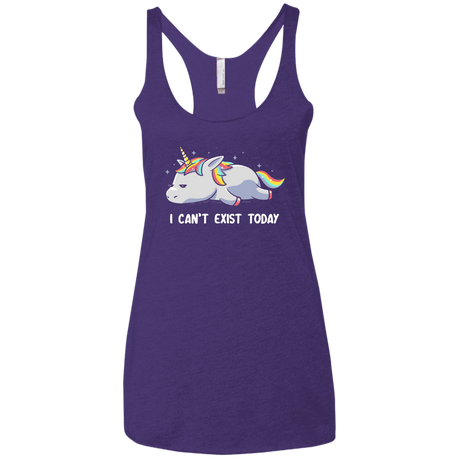 T-Shirts Purple Rush / X-Small I Can't Exist Today Women's Triblend Racerback Tank