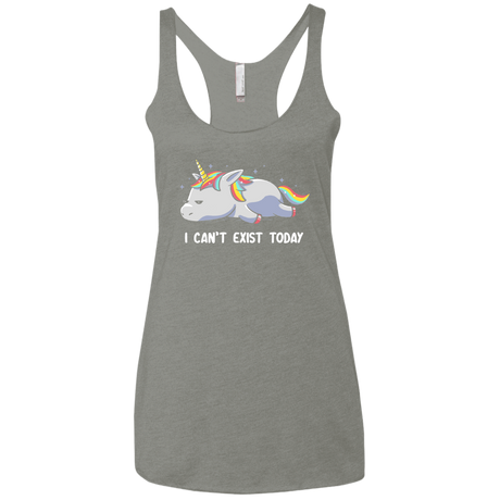 T-Shirts Venetian Grey / X-Small I Can't Exist Today Women's Triblend Racerback Tank