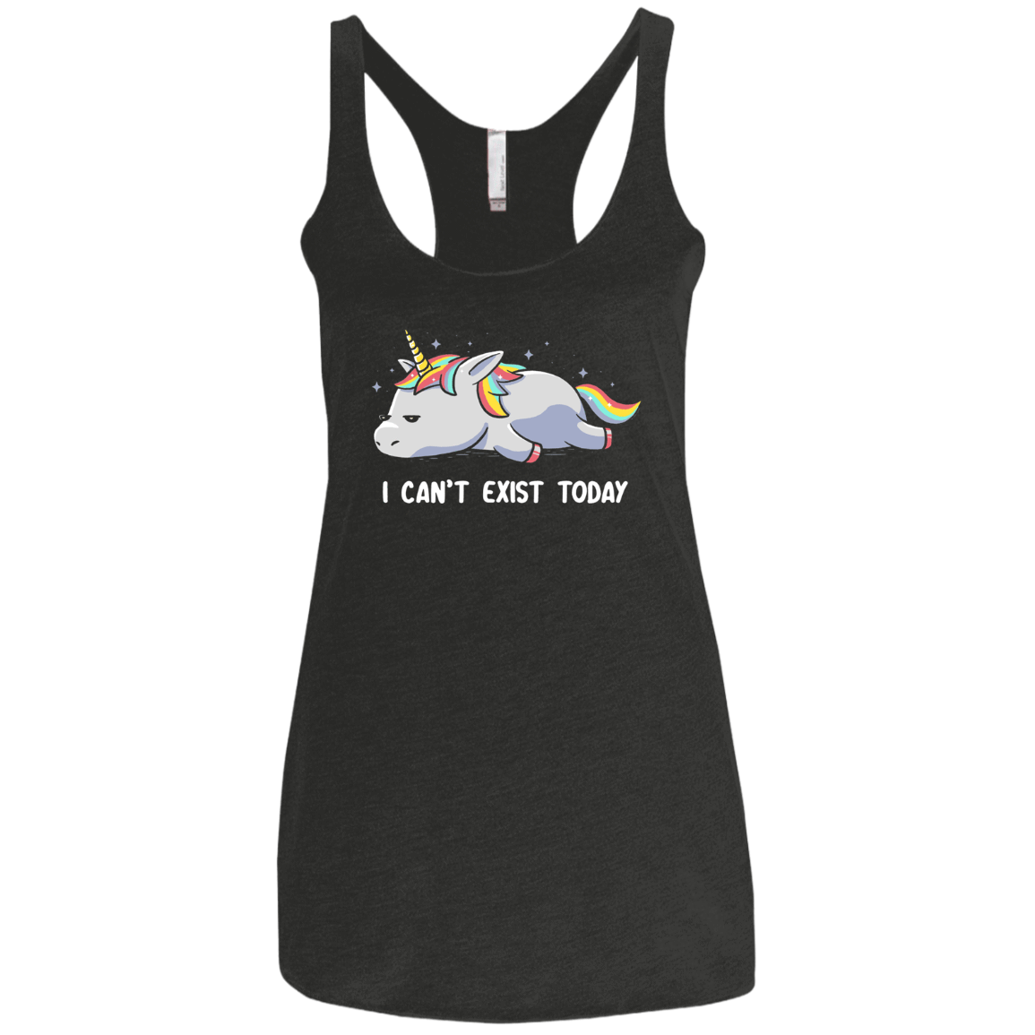 T-Shirts Vintage Black / X-Small I Can't Exist Today Women's Triblend Racerback Tank