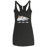 T-Shirts Vintage Black / X-Small I Can't Exist Today Women's Triblend Racerback Tank