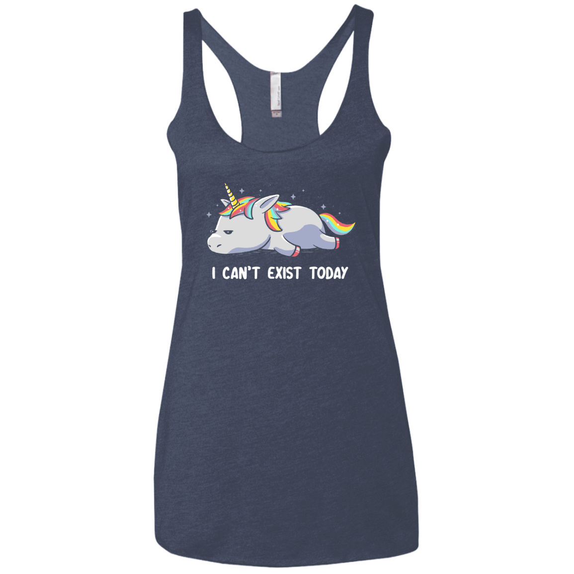 T-Shirts Vintage Navy / X-Small I Can't Exist Today Women's Triblend Racerback Tank