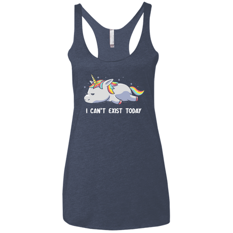 T-Shirts Vintage Navy / X-Small I Can't Exist Today Women's Triblend Racerback Tank