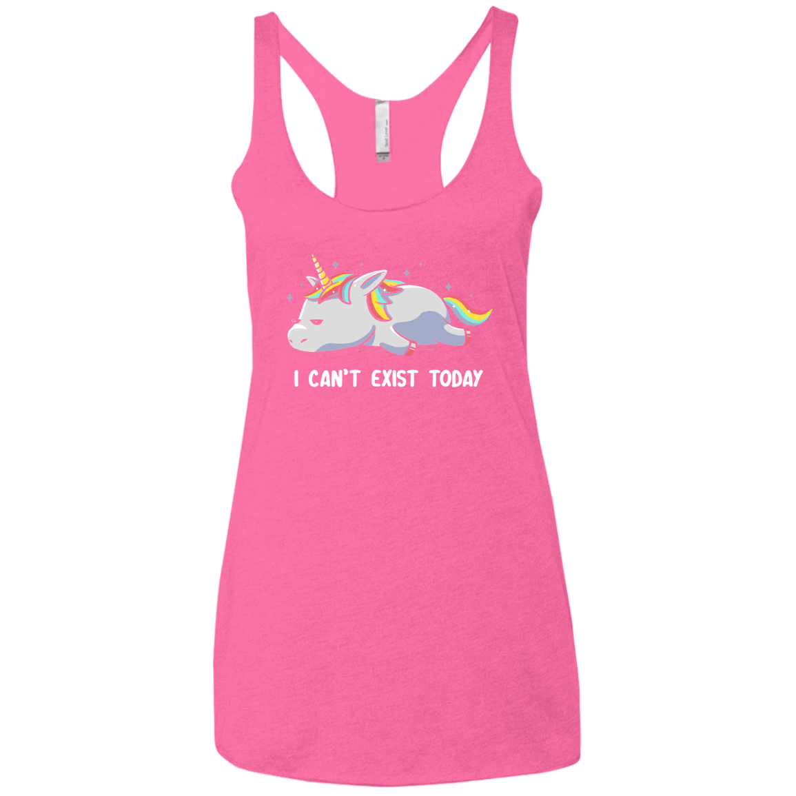 T-Shirts Vintage Pink / X-Small I Can't Exist Today Women's Triblend Racerback Tank