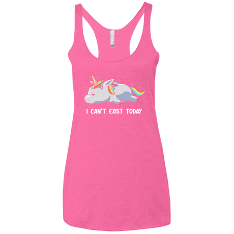 T-Shirts Vintage Pink / X-Small I Can't Exist Today Women's Triblend Racerback Tank