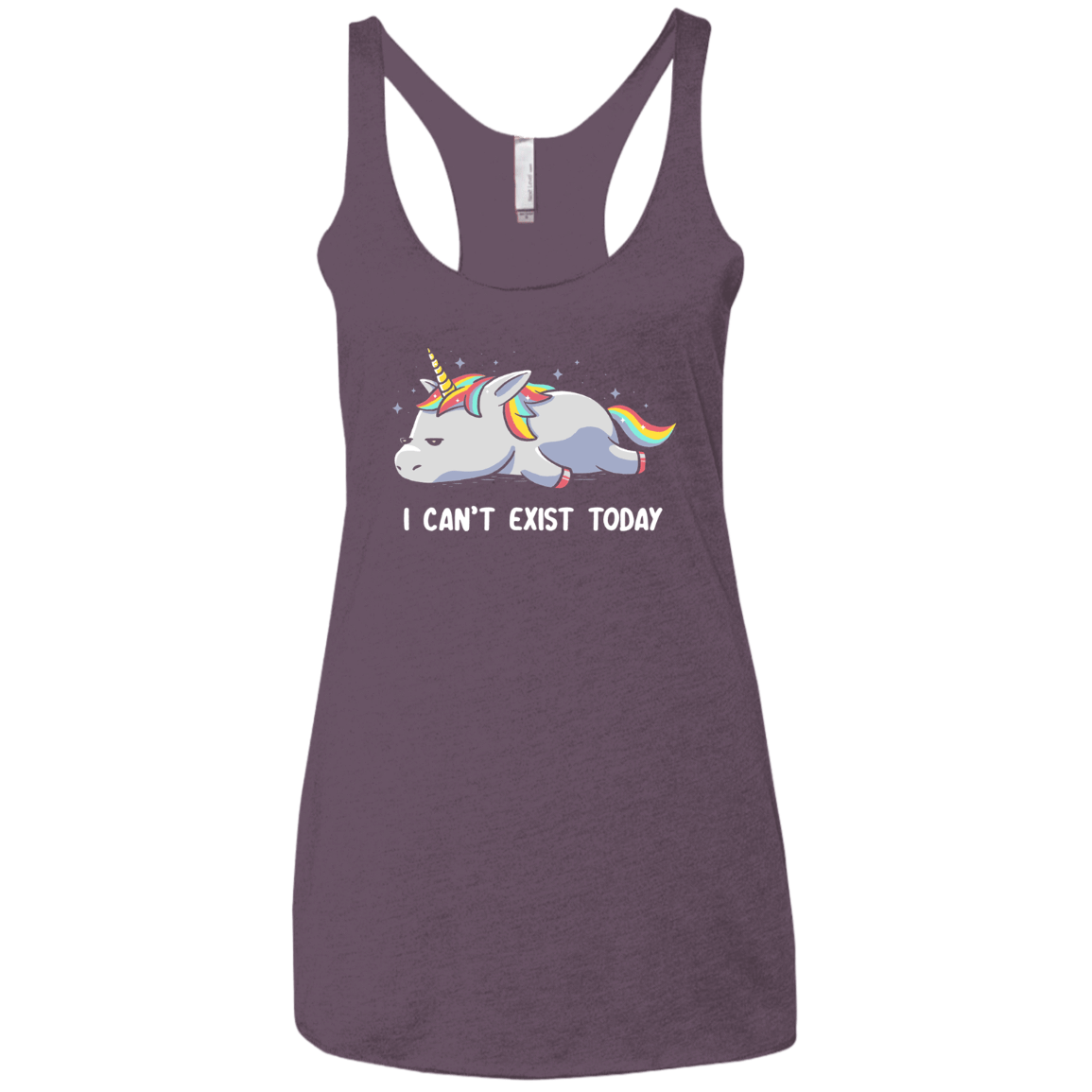T-Shirts Vintage Purple / X-Small I Can't Exist Today Women's Triblend Racerback Tank