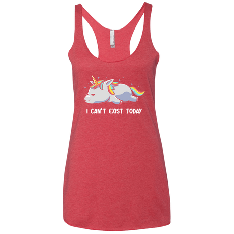 T-Shirts Vintage Red / X-Small I Can't Exist Today Women's Triblend Racerback Tank