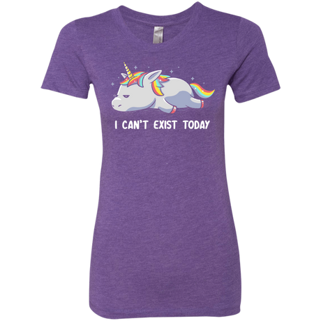 T-Shirts Purple Rush / S I Can't Exist Today Women's Triblend T-Shirt