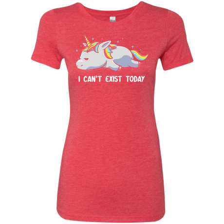 T-Shirts Vintage Red / S I Can't Exist Today Women's Triblend T-Shirt