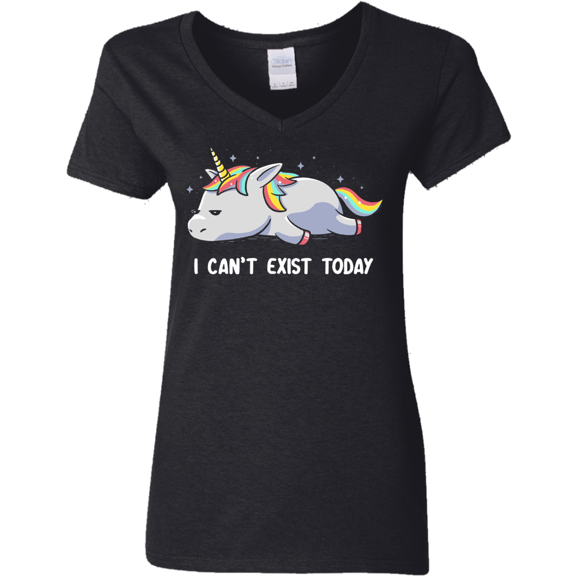 T-Shirts Black / S I Can't Exist Today Women's V-Neck T-Shirt