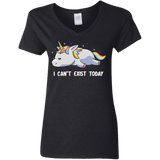 T-Shirts Black / S I Can't Exist Today Women's V-Neck T-Shirt