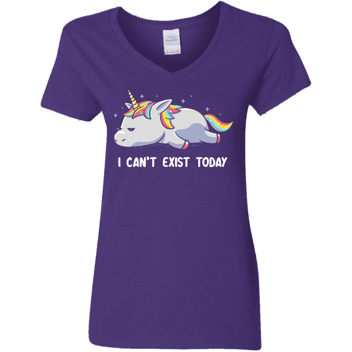 T-Shirts Purple / S I Can't Exist Today Women's V-Neck T-Shirt