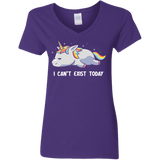 T-Shirts Purple / S I Can't Exist Today Women's V-Neck T-Shirt