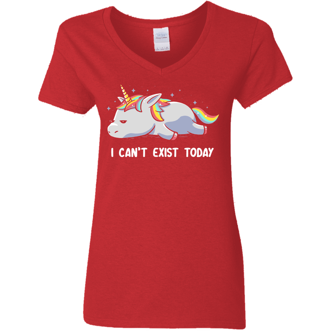 T-Shirts Red / S I Can't Exist Today Women's V-Neck T-Shirt