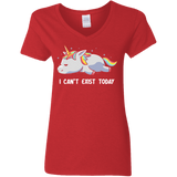 T-Shirts Red / S I Can't Exist Today Women's V-Neck T-Shirt