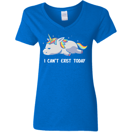 T-Shirts Royal / S I Can't Exist Today Women's V-Neck T-Shirt