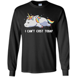 T-Shirts Black / YS I Can't Exist Today Youth Long Sleeve T-Shirt