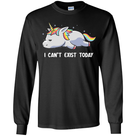 T-Shirts Black / YS I Can't Exist Today Youth Long Sleeve T-Shirt