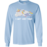 T-Shirts Light Blue / YS I Can't Exist Today Youth Long Sleeve T-Shirt