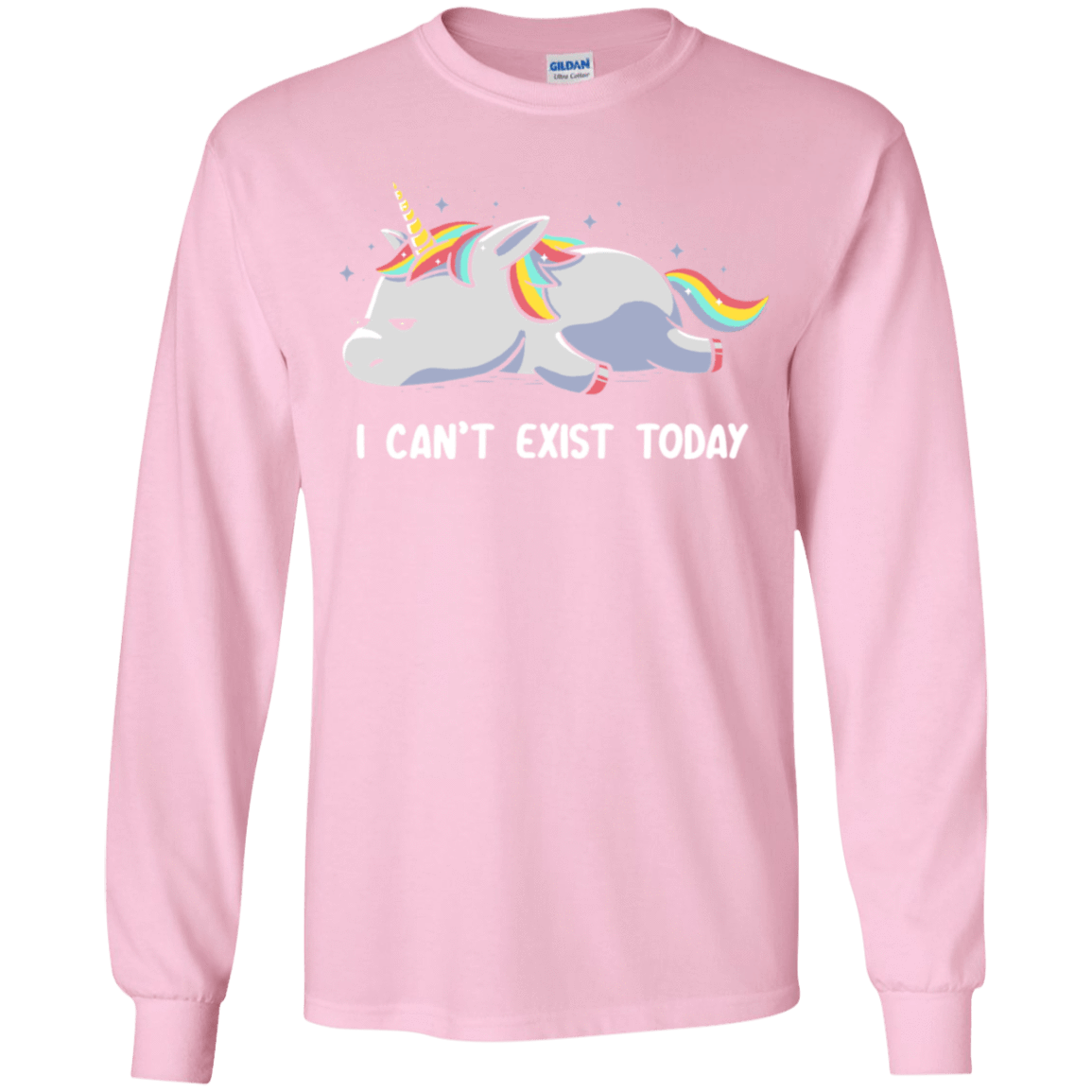 T-Shirts Light Pink / YS I Can't Exist Today Youth Long Sleeve T-Shirt