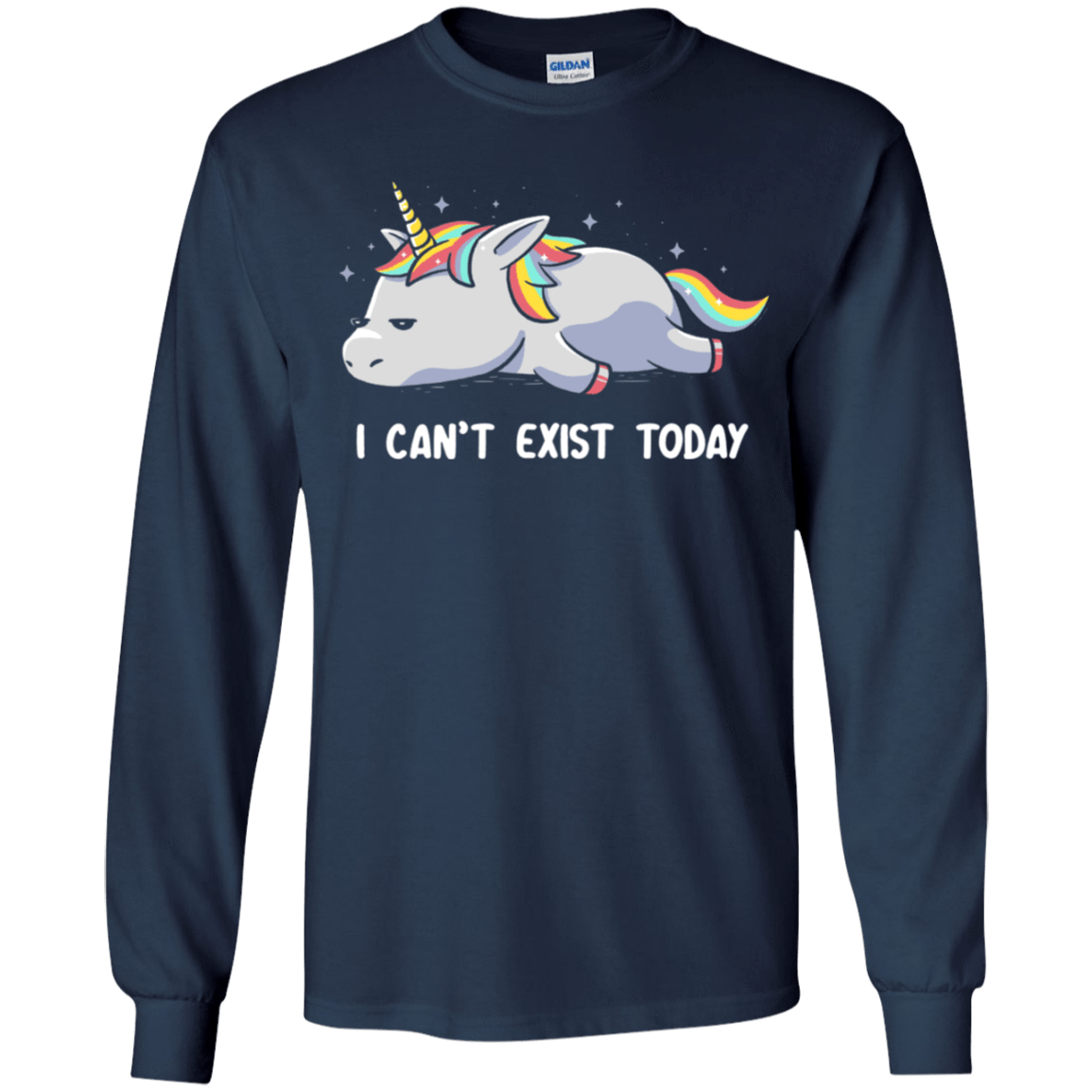 T-Shirts Navy / YS I Can't Exist Today Youth Long Sleeve T-Shirt