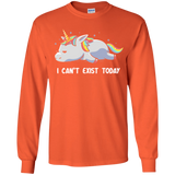 T-Shirts Orange / YS I Can't Exist Today Youth Long Sleeve T-Shirt