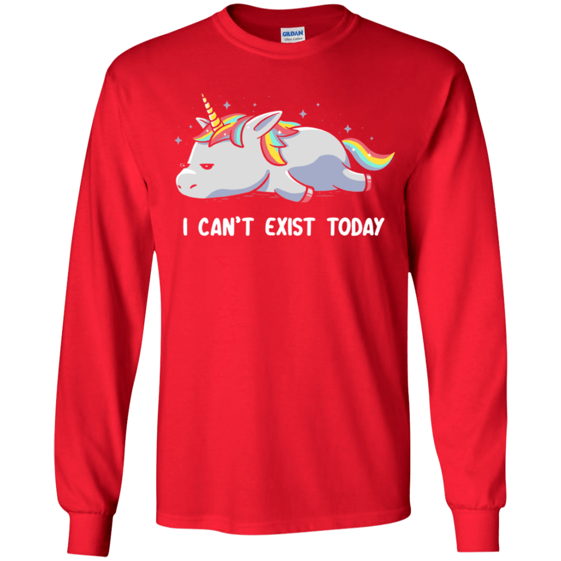 T-Shirts Red / YS I Can't Exist Today Youth Long Sleeve T-Shirt