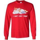 T-Shirts Red / YS I Can't Exist Today Youth Long Sleeve T-Shirt