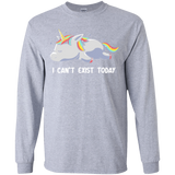 T-Shirts Sport Grey / YS I Can't Exist Today Youth Long Sleeve T-Shirt