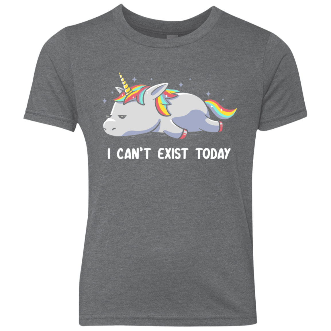 T-Shirts Premium Heather / YXS I Can't Exist Today Youth Triblend T-Shirt