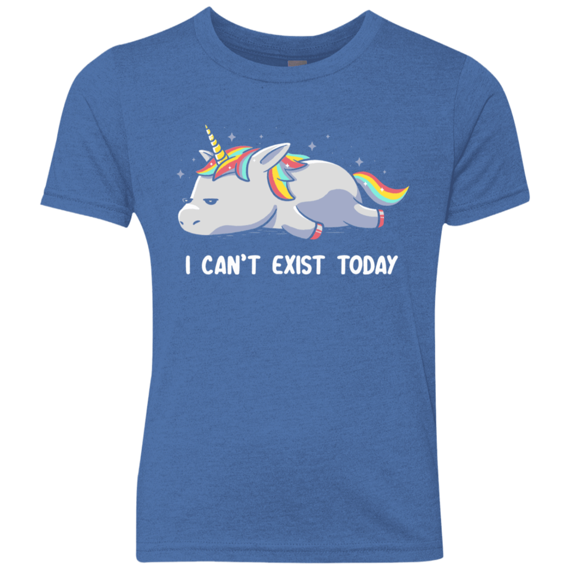 T-Shirts Vintage Royal / YXS I Can't Exist Today Youth Triblend T-Shirt