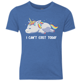 T-Shirts Vintage Royal / YXS I Can't Exist Today Youth Triblend T-Shirt