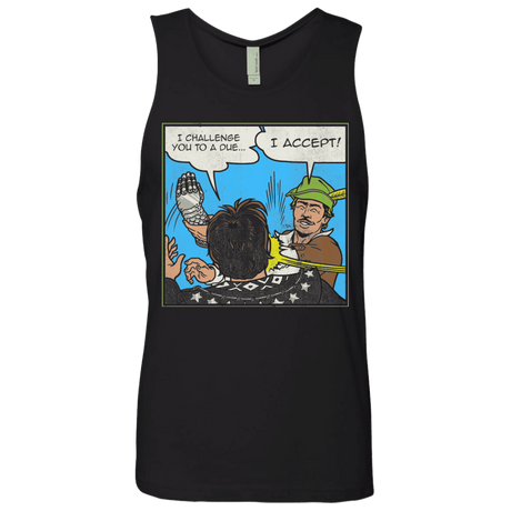 T-Shirts Black / S I Challenge You to a Duel Men's Premium Tank Top