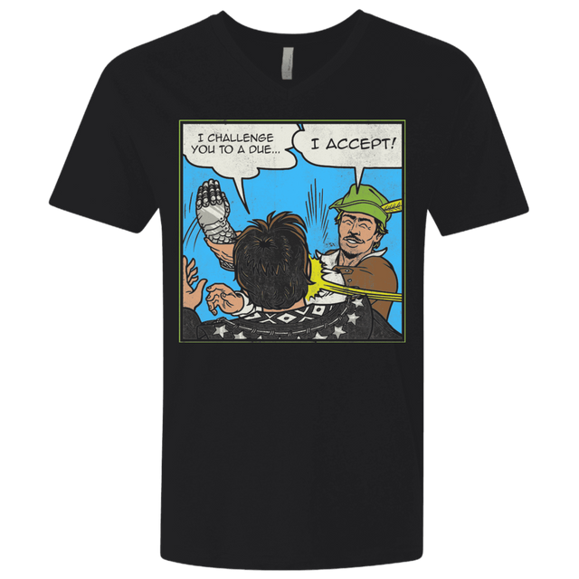 T-Shirts Black / X-Small I Challenge You to a Duel Men's Premium V-Neck