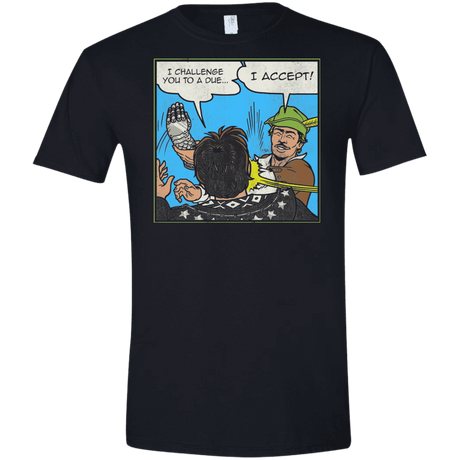 T-Shirts Black / X-Small I Challenge You to a Duel Men's Semi-Fitted Softstyle
