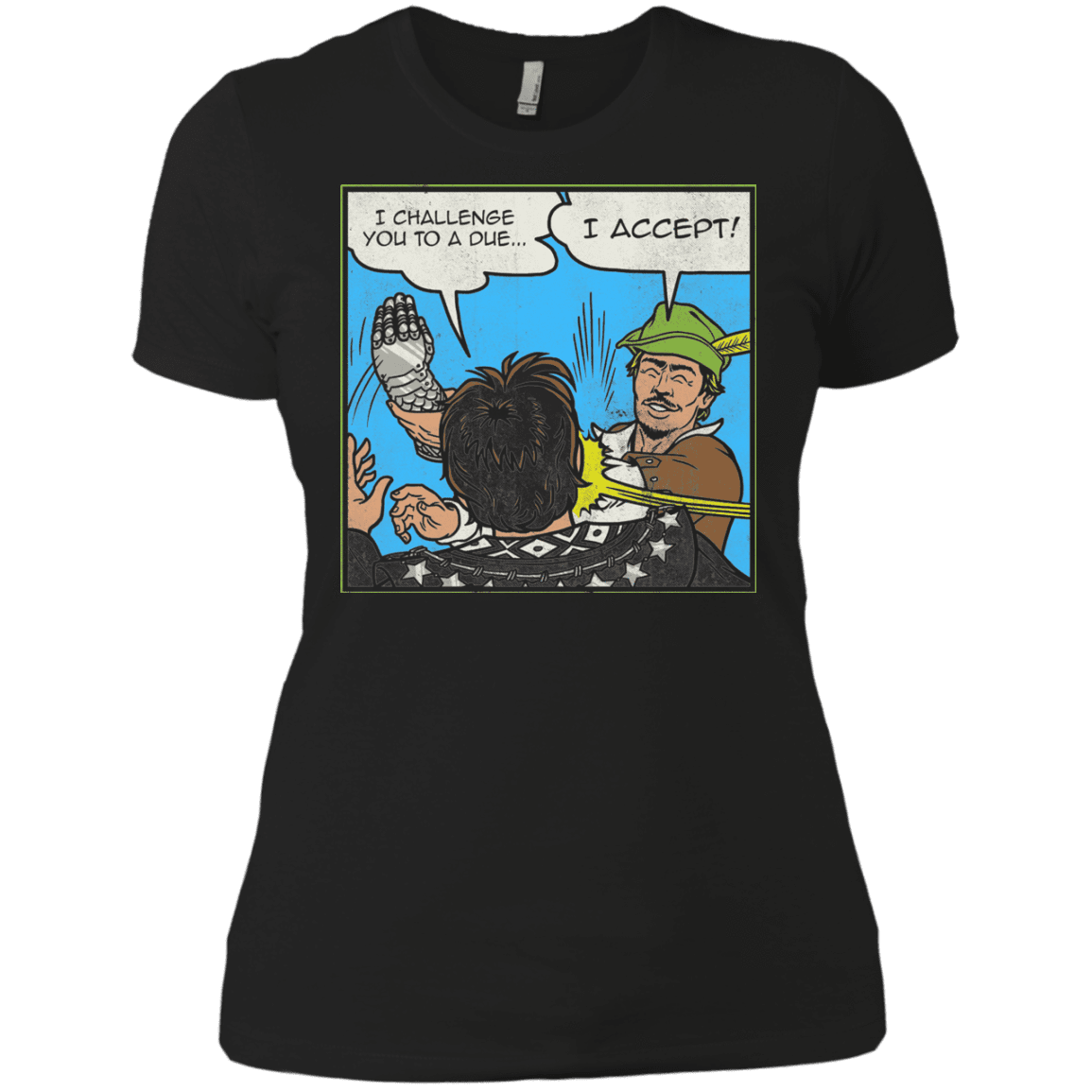 T-Shirts Black / X-Small I Challenge You to a Duel Women's Premium T-Shirt