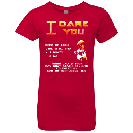 T-Shirts Red / YXS I Dare you Girls Premium T-Shirt