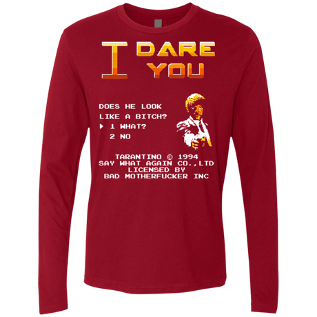 T-Shirts Cardinal / Small I Dare you Men's Premium Long Sleeve