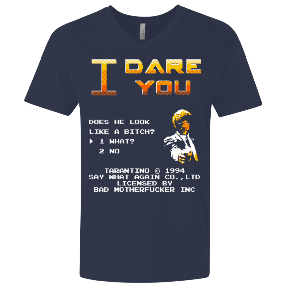 T-Shirts Midnight Navy / X-Small I Dare you Men's Premium V-Neck