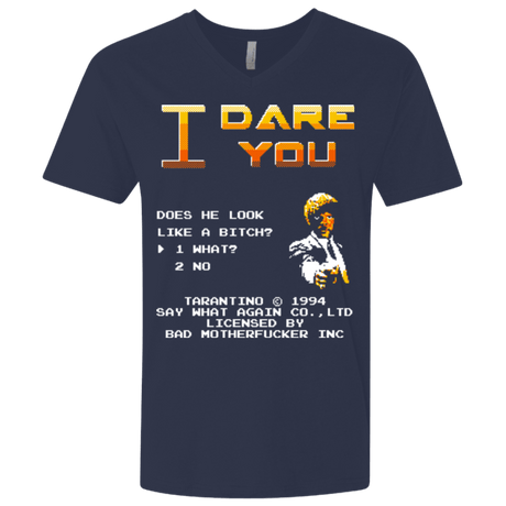 T-Shirts Midnight Navy / X-Small I Dare you Men's Premium V-Neck